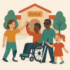 La malle « Inclusion Handicap »  un prêt gratuit pour les écoles affiliées